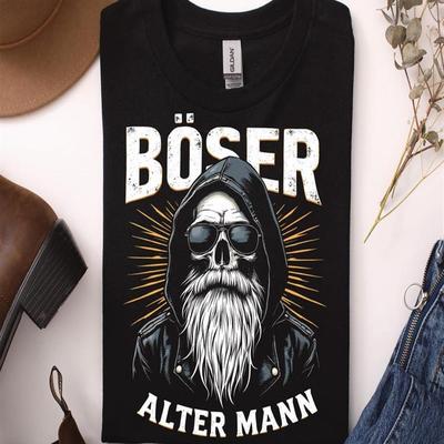 TEMU Bad Old Man, Saying T-shirt Fun Shirt Funny Gifts Biker Motorcycle Gift S - 5xl - Premium Shirt Image