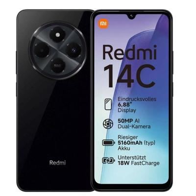 "TEMU Xiaomi 14c 8gb+256gb 6.88 " Dot Drop Sim+microsd 5160mah (typ) Supports 18w Fast Charging Xiaomi Usb Type-c Cable" Image