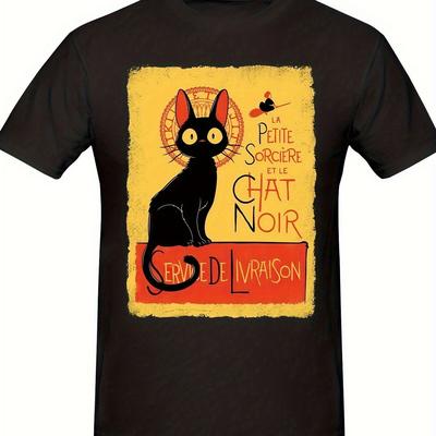 TEMU Juniors T Shirts For Kiki Cat Delivery Service T Shirts, Retro Clothes Short Sleeve Shirt 18g Image