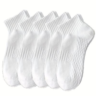 TEMU Mixed Color 3/5 Pairs Of Short Tube Socks - Cw-spring And Summer Simple Solid Color Men's Versatile Combination Socks Image