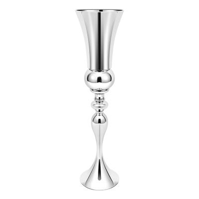 TEMU 74cm Vase Set, Electroplated Silver For Weddings/home Decor, 7. 87in Wide Base With Anti-slip Pad Image