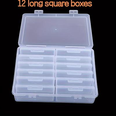 TEMU 12/24 Compartments Plastic Organizer For Beads, Jewelry, And Craft Supplies Image