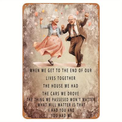 TEMU 2d Valentine's Day Gift - A Vintage Metal Tin Sign For Couples, The From Husband To Wife, Humorous Romantic Wall Art For Home, Suitable For Kitchen, Bar, Garage Decor, 8x12 Inches. Image