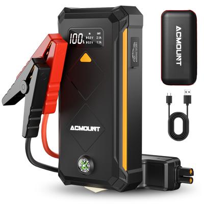 TEMU 7000a Car Jump Starter, 23800mah Power Pack For 10l Gas & 8l , 12v Battery Booster With Smart Jumper, Usb-c Fast Charging, Led Flashlight, Portable Emergency Kit For Camping & Road Trips Image