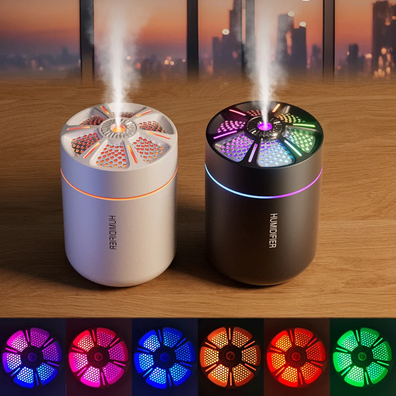 Auto Mini Luftbefeuchter Auto Luftreiniger Aromo Lufterfrischer mit LED-Licht Für Auto Aroma Aromatherapie Diffusor Zubehör Image
