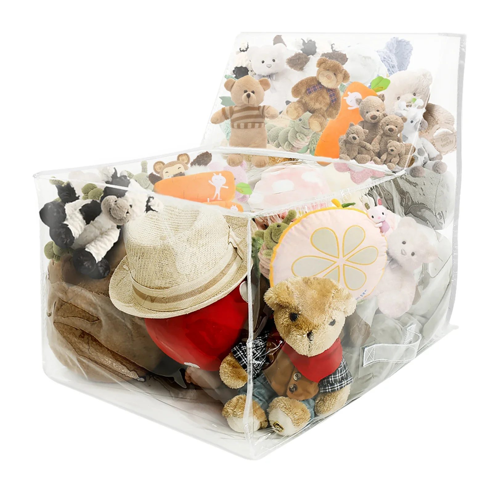 Sitzsack-Stuhlbezug, durchsichtiger PVC-Sitzsackbezug, wasserdichter Sitzsackbezug für Kleinkinder, großes Fassungsvermögen, Stofftier-Sitzsack Image