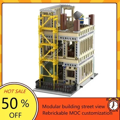 1281PCS Gebäude Unter Bau Modulare Modulare MOC Kreative street view Modell Bausteine Architektur Image