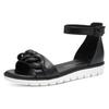 Riemchensandale MARCO TOZZI, Damen, Gr. 41, schwarz, Lederimitat, modisch, Schuhe, Keilabsatz, Sommerschuh, Sandalette, mit Zierkette Ton in Ton