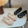 Mädchen PU Leder Schuhe Blume Mode Prinzessin Schuhe Weiche Sohle Anti Slip Elegante Mary Jane