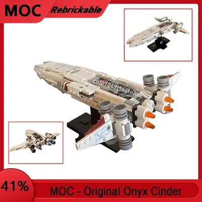 NEUE 490PCS MOC Raumschiff Original Onyx Cinder Bausteine DIY Raumschiff Ziegel Modell Kit Kreative Image