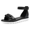 Riemchensandale MARCO TOZZI, Damen, Gr. 39, schwarz, Lederimitat, modisch, Schuhe, Keilabsatz, Sommerschuh, Sandalette, mit Zierkette Ton in Ton