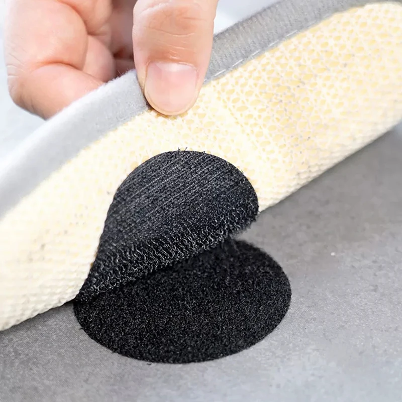 5/30Pairs Sofa Kissen Befestigung Aufkleber Selbstklebende Verschluss Haken Schleife Streifen Sofa Matte Bettlaken Teppich Anti Slip matte Nylon Band Image