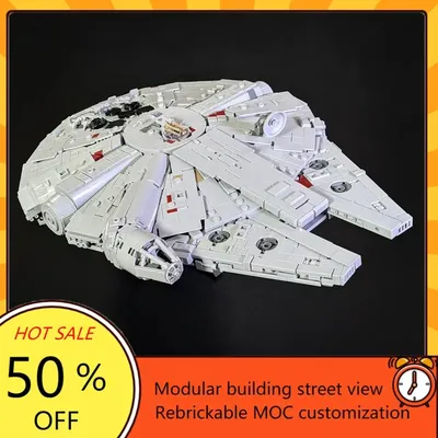 2178PCS Millennium Falcon-Midi Skala Space War Waffe MOC SpaceShip Schlacht Modell Bausteine Image