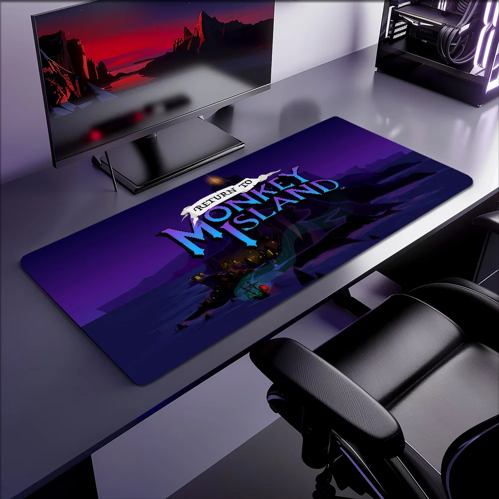 Gummi-Desktop-Inselspiel, XXL-Schreibtischmatten, rutschfest, für Gaming, verdickter Affe, großes Mauspad für Büro Image