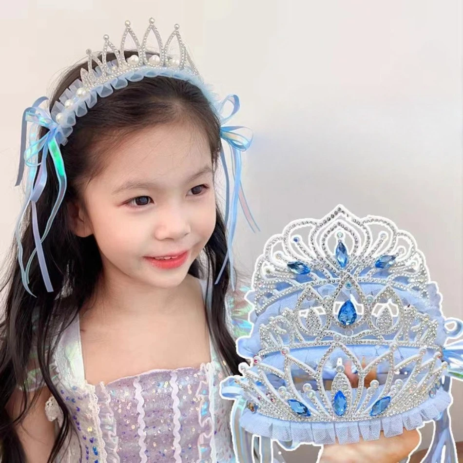 Süße Prinzessin Mädchen Schneeflocke Stirnband Modisches Stirnband für kleine Mädchen Königin Krone Elsa Haarschmuck für Kinder ZY02 Image
