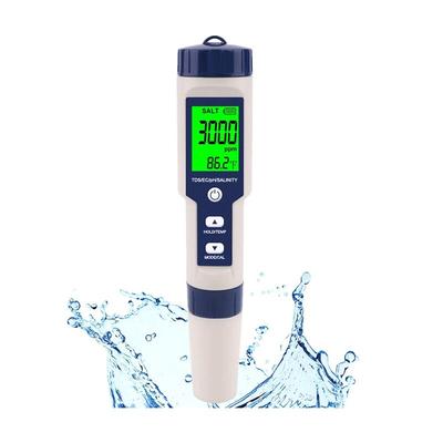 Pool-Salztester, Digitales SalzgehaltsmessgeräT, HochpräZiser 5-In-1-Salzgehaltstester für Image