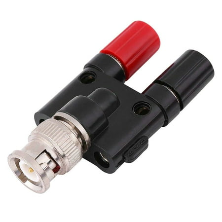 BNC Male Plug- to 2X 4mm Banana Female Socket Binding Post RF- Coaxial Splitter Connector BNC Adapter