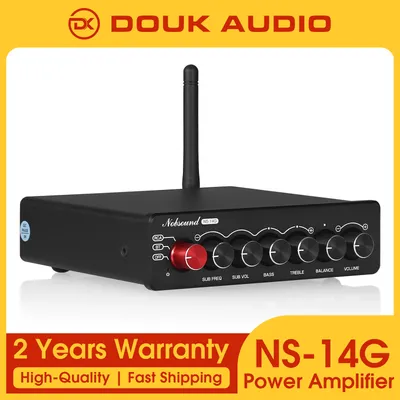 Douk audio NS-14G hifi 2,1 kanal bluetooth tpa3116 digital verstärker stereo empfänger desktop audio Image