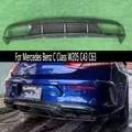 Per Mercedes Benz Classe C W205 C63 C200 C260 C300 Auto In Fibra di Carbonio Paraurti Posteriore Diffusore Splitter Spoiler Labbro Posteriore Due porte