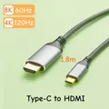 Cavo adattatore HDTV USB Type-C da 8K60Hz 4K120Hz da USB C a interfaccia multimediale ad alta definizione 2.1 compatibile con Thunderbolt 3 4