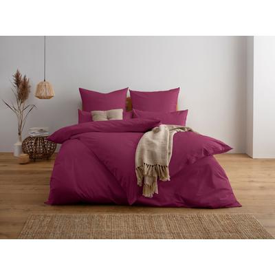 Bettwäsche HOME AFFAIRE "Luisa", lila (beere), B/L: 135cm x 200cm, , Renforcé, B/L: 80cm x 80cm, Renforcu00e9, Obermaterial: 100% Baumwolle, Bettwäsche, NEUHEIT: 100% Baumwolle, in Gr. 135x200 oder 155x220 cm Image