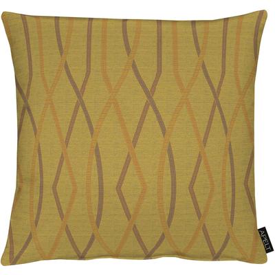 Dekokissen APELT "Villa" Gr. 1, gold (goldfarben, gemustert), B:46cm H:5cm L:46cm, Polyester, Dekokissen_Sitzkissen_Kissenhüllen, Kissenhülle mit Füllung, 1 Stück Image