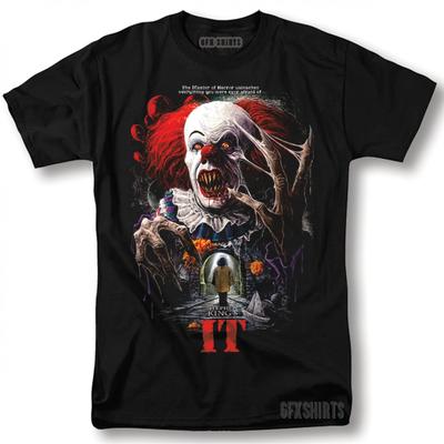 TEMU It Shirt Clown Horror Movie Vintage Graphic Design T-shirt Image