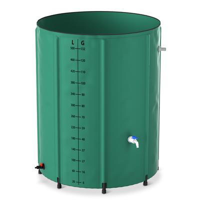 TEMU Foldable Rain Barrel With Drain Valve And Volume Scale Water Tank For , Green Image