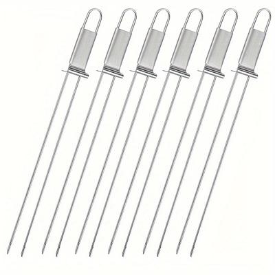 TEMU Stainless Steel Bbq Skewers With Slider Reusable For Outdoor Grilling Image