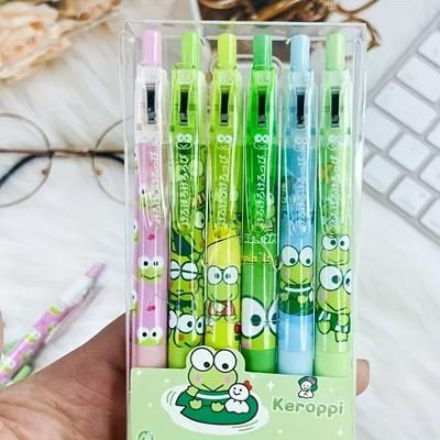 TEMU 6pcs, 6pcs Keroppi Fountain Pens Cute Writing Pens Exam Pens Stationery Supplies Image
