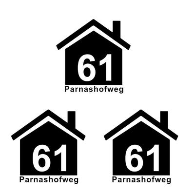 TEMU 1/3pcs Personalized Custom Bin Number Stickers With Reflective Effect Waterproof House Number & Street Name Vinyl Decal For Easy Identification Image