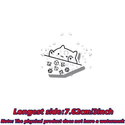 TEMU Cat Throwing Dice Vinyl Sticker, Dnd Sticker, Sticker, Tabletop Image