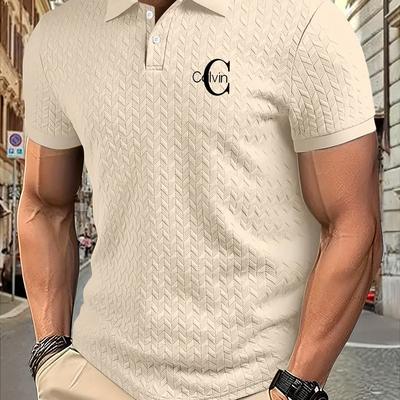 TEMU Men's Fashion Collared Shirt Print, Short Sleeve Summer Shirt Suitable For Sports And Casual Image