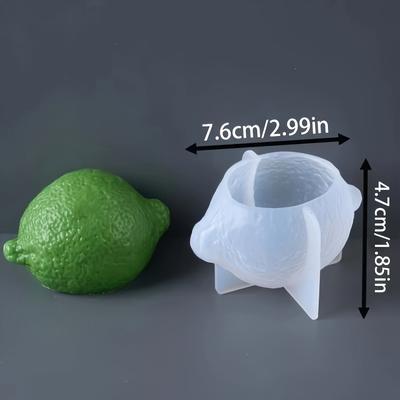 TEMU Lemon Silicone Candle Mold - Diy Crafting Mold For Soaps, Resin, And Candles | Vibrant Yellow With Realistic Textured Surface | Reusable Home Decor Molding Tool, Candle Making Supplies Image