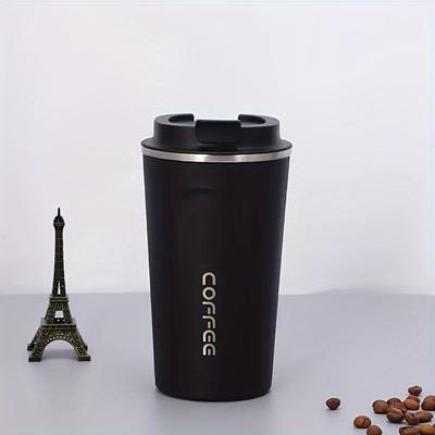 TEMU Stainless Steel Insulated Coffee Mug 13oz/17oz - Leak-proof, Double Wall Vacuum For Hot Drinks, Travel & Gifts Image