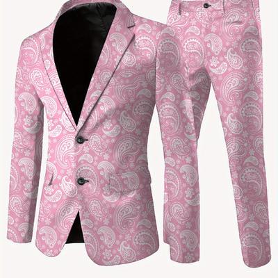 TEMU Suit + Trousers Men's European And Floral Suit Code Image