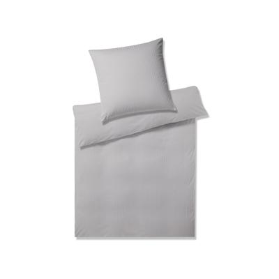 Elegante Mako-Satin Bettwäsche »Solid Stripe« Greige 3507-09 Bettwäsche / 155x220 cm / 80x80 cm Image