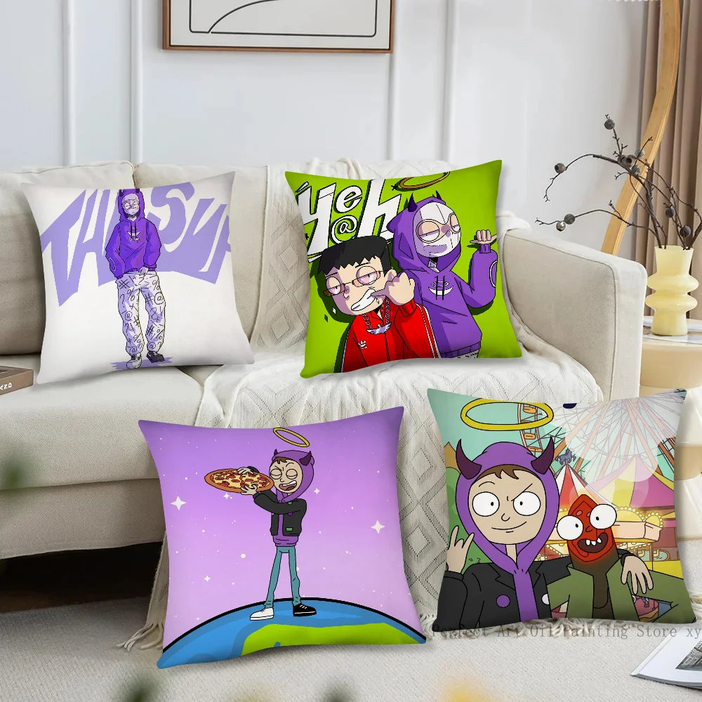 Tha S-Supreme Rapper Thasup Kissenbezug, quadratisches Kissen, Schlafzimmer, Sofa, Freizeit, Komfort, Kissen, Auto, Wohnzimmer, Heimdekoration