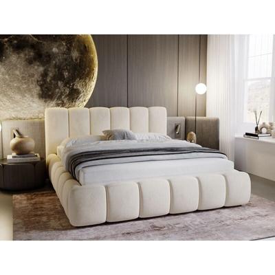 Polsterbett ohne Bettkasten 180x200, Beige Samt, Cloud Image