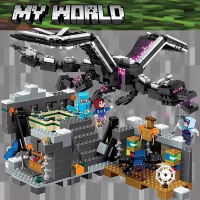 Shadow and Ender Dragon Battle Building Minifiguren Spielzeug Kinder Image