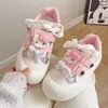 Sanrio Mädchen süße kleine weiße Schuhe süße Cartoon Animation Hello Kitty Mode Student Campus Stil