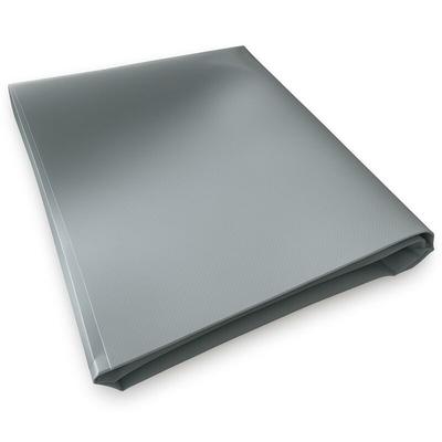 Schutzplane ohne Ösen 1,5x3 m Grau - 10 Jahre Garantie Tecplast XP640MU - Wasserdichte PVC-Plane