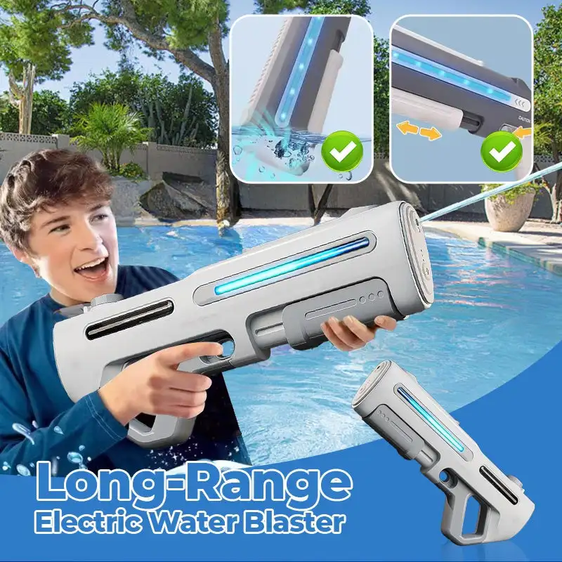 Elektrischer Wasserblaster mit großer Reichweite und LED-Hochdruck, vollautomatische elektrische Pulswasserpistole, große Kapazität, Wasserpistole, Spielzeug Image