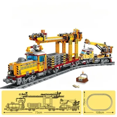 Technischer Energietechnik, Eisenbahn-Bausteinspielzeug, High-Tech-Elektrozug, Licht, Schiene im Image