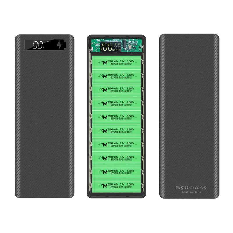 18650 Power Bank Batterie Box Halter Tragbare Dual USB Typ C Lade Shell für iPhone Xiaomi Huawei 18650 Batterie Lagerung Abdeckung Image