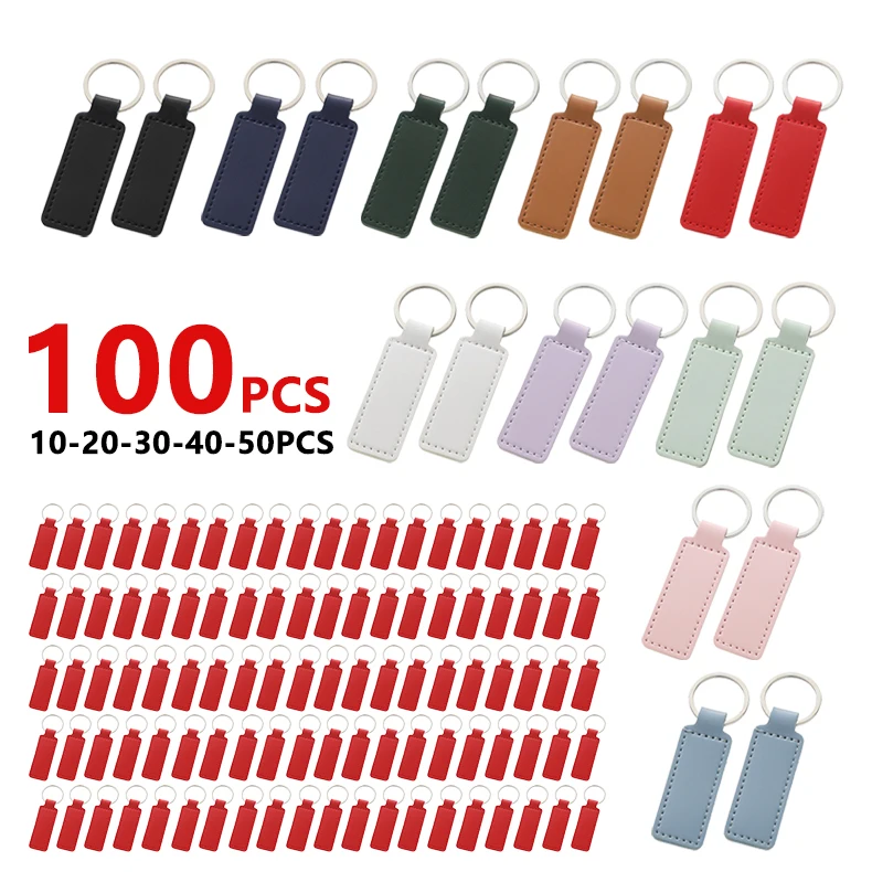 1/100 stücke Mode Handgemachte Leder Dame Auto Schlüsselbund Retro Stil herren Business Rindsleder Schlüssel Zubehör Neue Einfache Unisex schlüsselring Image