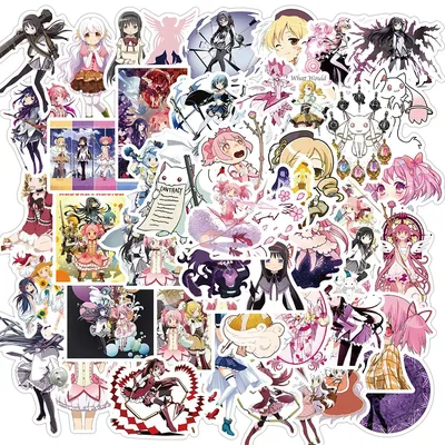 10/30/50 Stück Anime Puella Magi Madoka Magica Aufkleber Niedliche Kaname Madoka Cartoon Aufkleber Wasserflasche Telefon Laptop Aufkleber Verpackung Image
