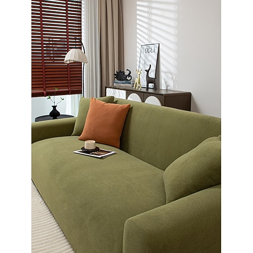 1 Stück Jacquard-Sofabezug, verschleißfest, elastisches Wildleder, einfarbig, hochwertiger, universeller Sofabezug für alle Jahreszeiten, verdickter, rutschfester Universal-Sofabezug