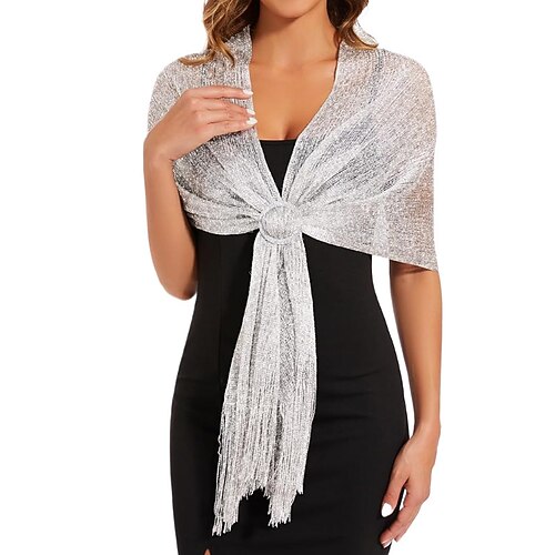 Elegant Goldene Zwanziger Glanz Glamour Flapper-Schals Der große Gatsby Charleston Kostüm Damen Valentinstag Maskerade Party Hochzeit Formell Erwachsene Schal Sommer Ganzjahres Image