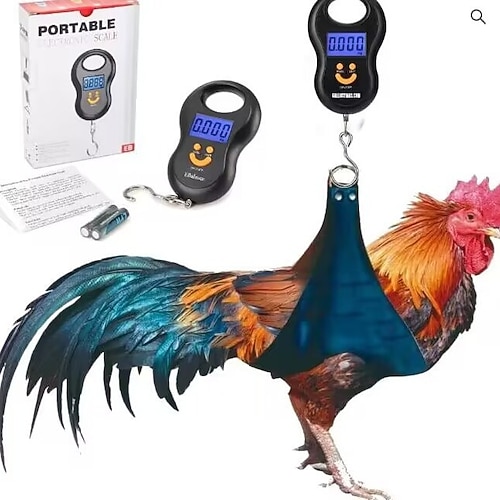 Elektronische Geflügelwaage, Hühnerwiegetasche, Halteschlinge mit Gewichtsskala, Schlinge zum Wiegen und Heben von Kleintieren, Aufhängbare Hühner- und Entenwaage Gewichtsschlinge Image